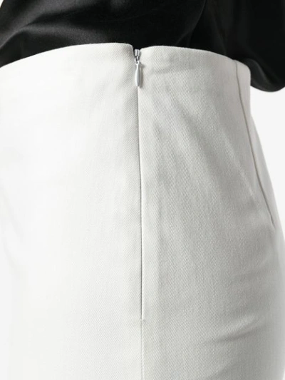 Shop The Row Long Fitted Pencil Skirt In White