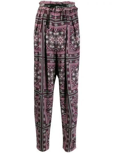 Shop Isabel Marant Loose-fit Printed Trousers In Pink