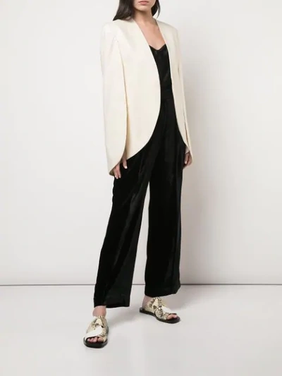 Shop Marina Moscone Half-moon Jacket In White