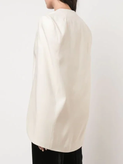 Shop Marina Moscone Half-moon Jacket In White