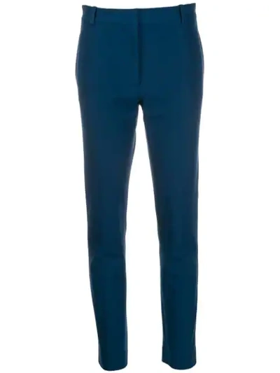 Shop Joseph Zoom Gabardine Skinny Trousers In Blue