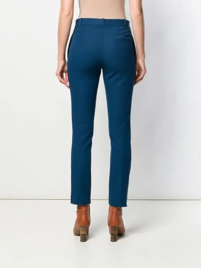Shop Joseph Zoom Gabardine Skinny Trousers In Blue