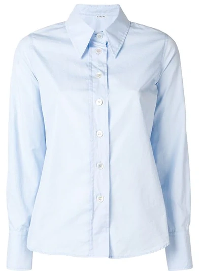 Shop Barena Venezia Cropped Classic Shirt In Blue