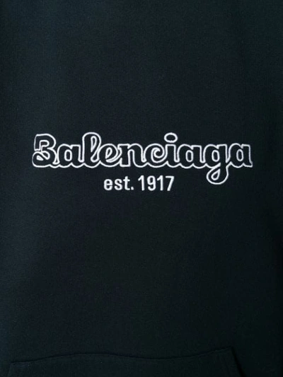 Shop Balenciaga Back Pulled Hoodie In Blue