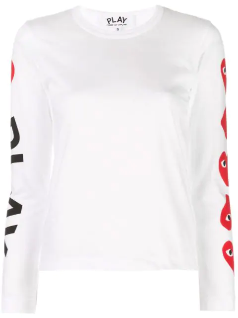 comme des garcons play white shirt