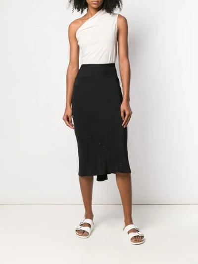 Shop Rick Owens High Rise Pencil Skirt In Black