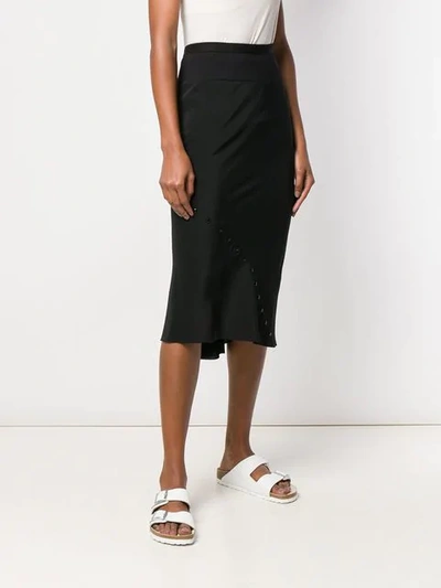 Shop Rick Owens High Rise Pencil Skirt In Black