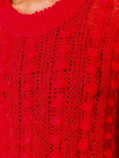 Shop Marco De Vincenzo Ball Knit Jumper In Red
