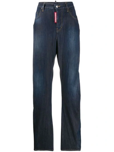 Shop Dsquared2 Jeans Mit Hohem Bund In Blue