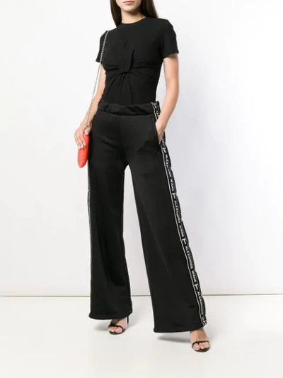 Shop Alexander Wang T Logo Tape Track Pants In Black