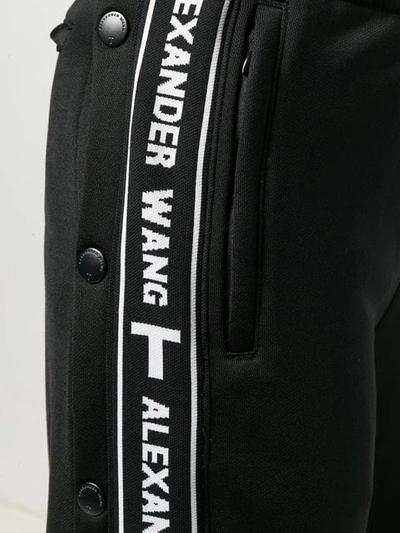 Shop Alexander Wang T Logo Tape Track Pants In Black