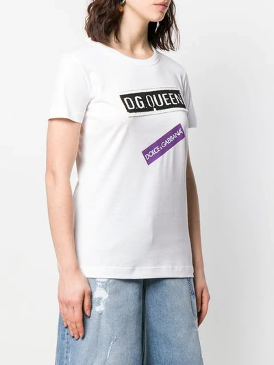 Shop Dolce & Gabbana Dg Queen T-shirt In White