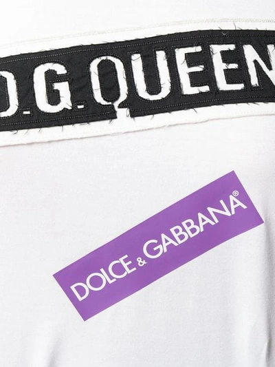 Shop Dolce & Gabbana Dg Queen T-shirt In White