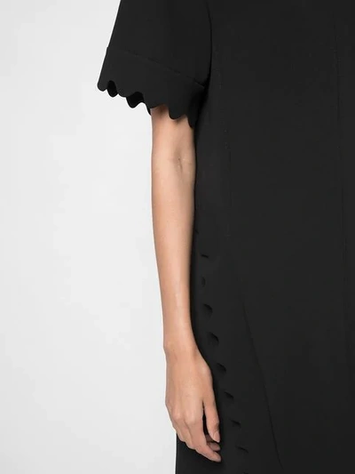 Shop Chloé Scalloped Dress - Black