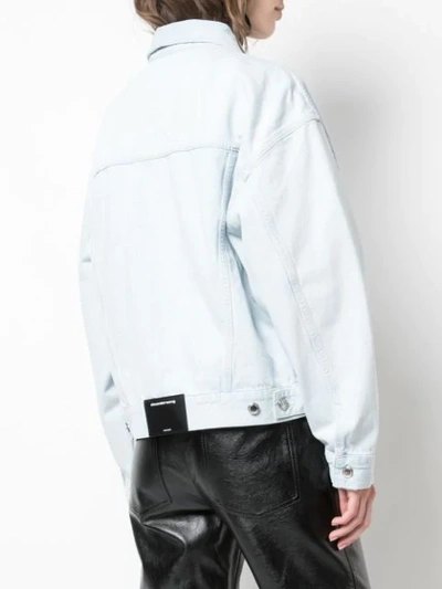 Shop Alexander Wang Slouchy Denim Jacket In Blue