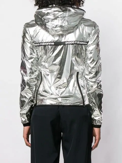 Shop Paco Rabanne Technical Metallic Jacket In Silver