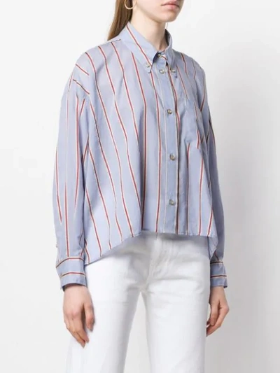 Shop Isabel Marant Étoile Classic Striped Shirt In Blue