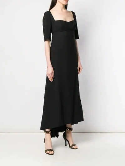 Pre-owned Dior 2000's Sweetheart Neck Dress In Black