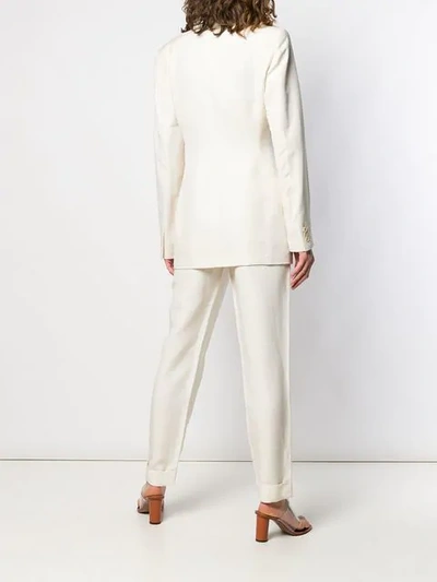 Pre-owned Dolce & Gabbana 1990's Slim Two-piece Suit In White