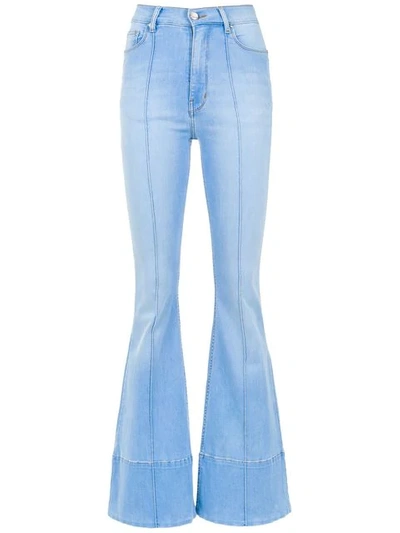 Shop Amapô Verona Flared Jeans In Blue