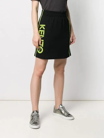 Shop Kenzo A-line Sports Skirt In Black