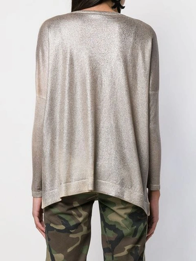 Shop Avant Toi Oversized Boat Neck Sweater In Neutrals