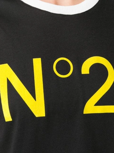 Nº21 对比LOGO T恤 - 黑色