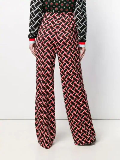 Shop Diane Von Furstenberg Erica Wide-leg Trousers In Red