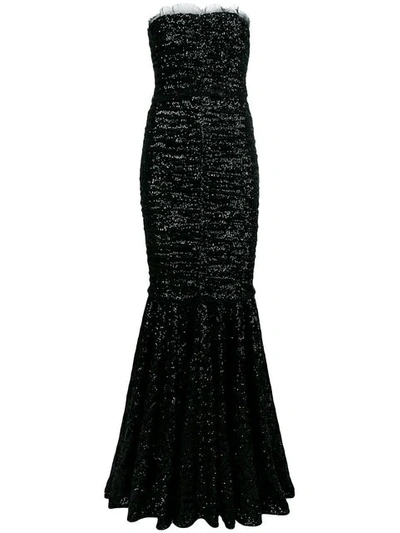 Shop Dolce & Gabbana Sequins Embellished Dress In N0000 Black