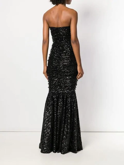 Shop Dolce & Gabbana Sequins Embellished Dress In N0000 Black