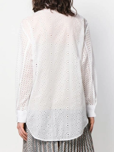 Shop Joseph Broderie Anglaise Shirt In White