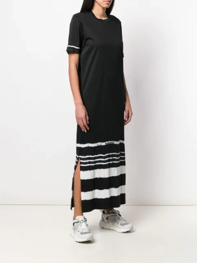 Shop Diesel Black Gold Tie-dye Long Dress In Black