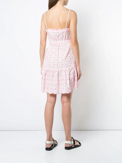 Shop Lisa Marie Fernandez Ruffle Mini Slip Dress In Pink