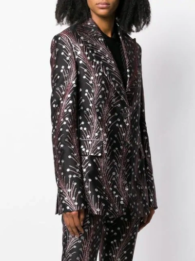 Shop Marco De Vincenzo Embroidered Fitted Blazer In Black