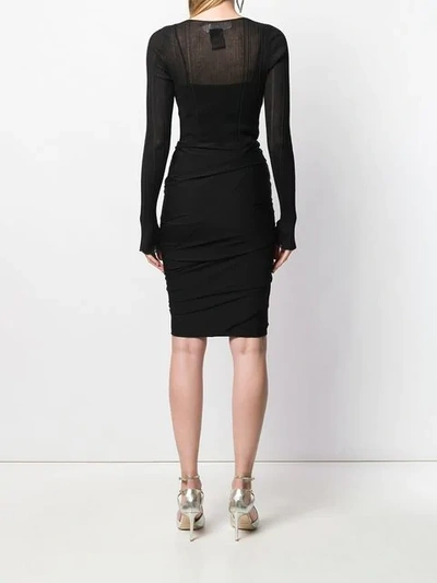 Shop Tom Ford Gathered Pencil Skirt In Black