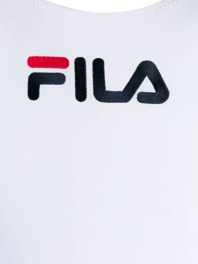 Shop Fila Logo Swimsuit - White