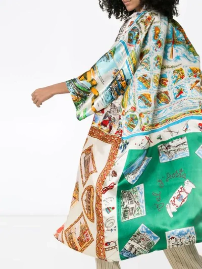 Shop Rianna + Nina 'souvenir' Kimono Mit Gürtel - Multicoloured