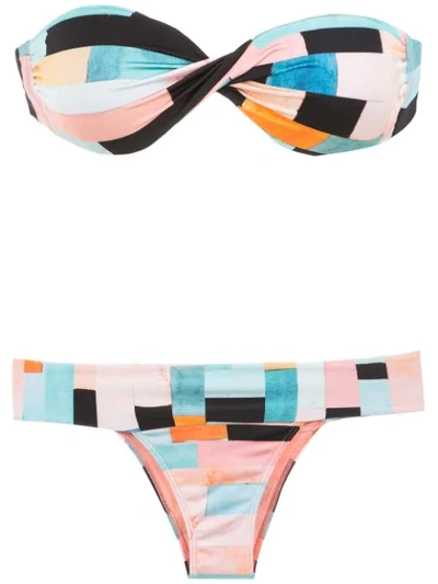 Shop Brigitte Bandeau-bikini Mit Print In Multicolour