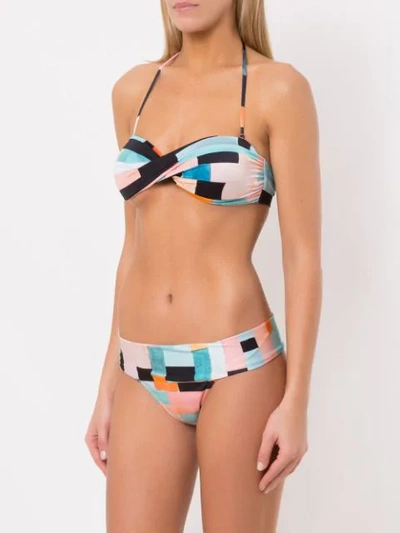 Shop Brigitte Bandeau-bikini Mit Print In Multicolour