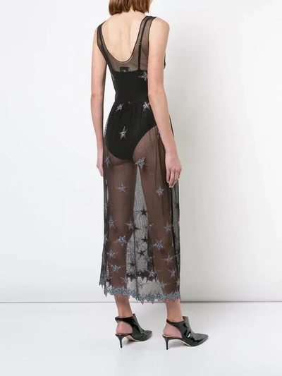 Superstar V-neck mesh dress