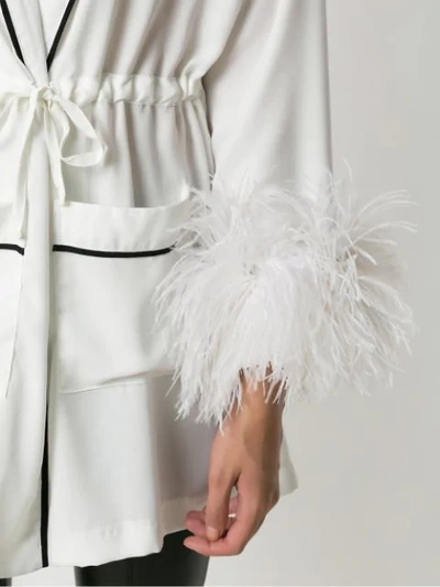 Shop Andrea Bogosian Plum Coat - White