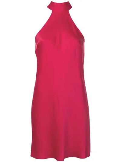 Shop Jay Godfrey Sleeveless Flared Mini Dress In Red
