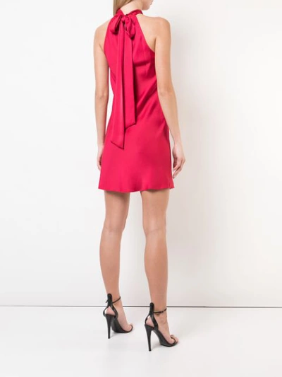 Shop Jay Godfrey Sleeveless Flared Mini Dress In Red