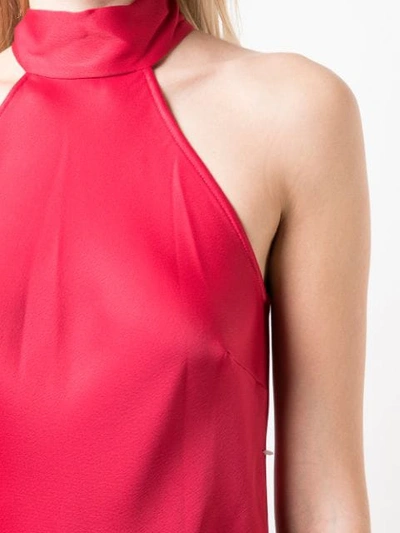 Shop Jay Godfrey Sleeveless Flared Mini Dress In Red