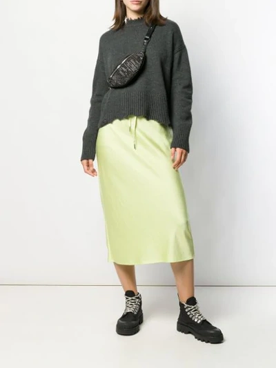 Shop Alexander Wang Drawstring Waist Skirt - Green