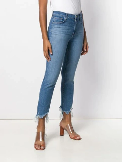 Shop J Brand Ruby Cropped Jeans In Blue