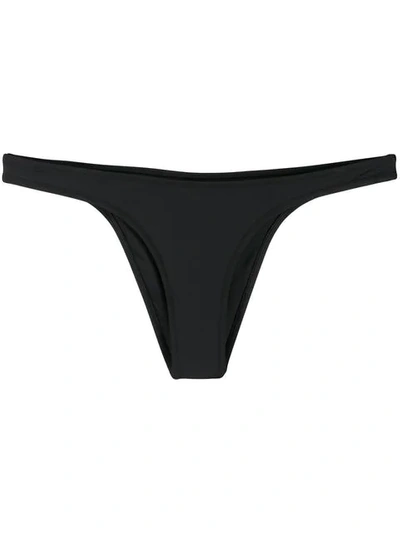 Shop Reina Olga Low-rise Bikini Bottoms In Black