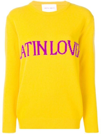Shop Alberta Ferretti Latin Lover Sweater In Yellow