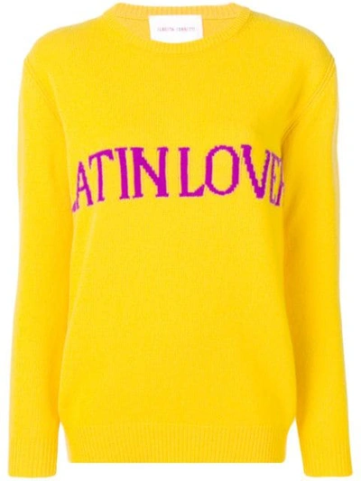 ALBERTA FERRETTI LATIN LOVER SWEATER - 黄色