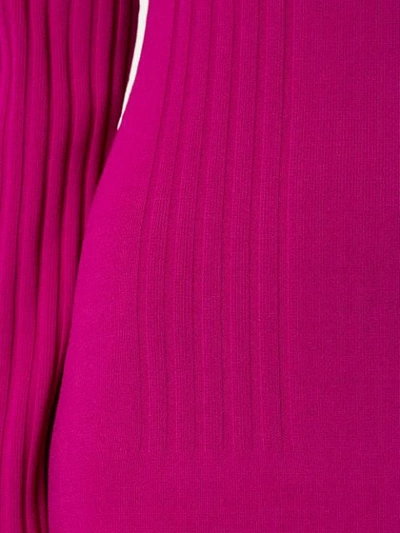 SYKES 半拉链式针织连衣裙 - 紫色